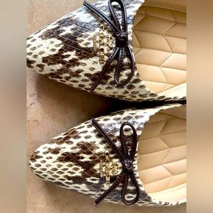 Brand New Coach Snake Skin Flats